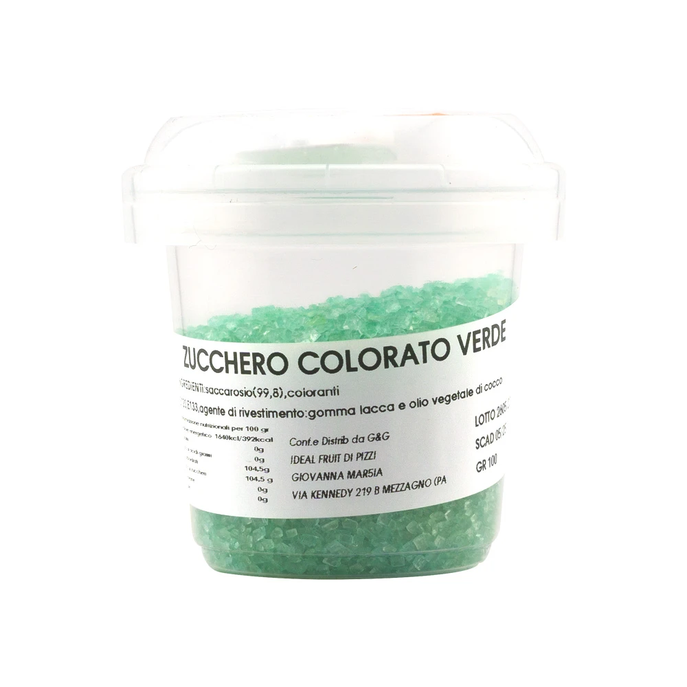 G&G Ideal Fruit Zucchero color Verde 100g