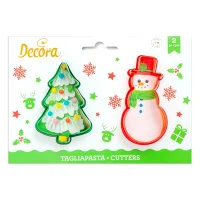 Tagliapasta albero di Natale e pupazzo neve